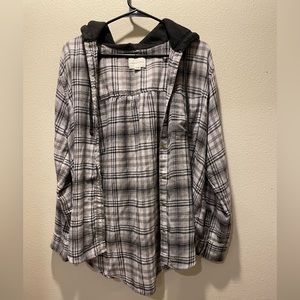 American eagle flannel hoodie